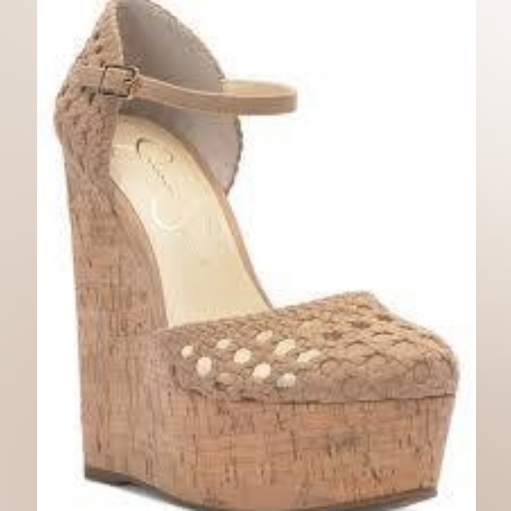 Jessica Simpson Tan Wedge Sandals